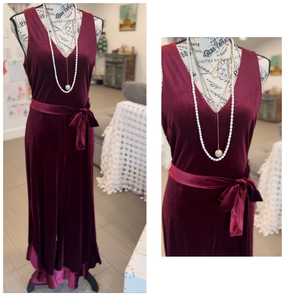 Circa 2000s Betsey Johnson Ruffled Bell Bottom Jumpsuit Size 4